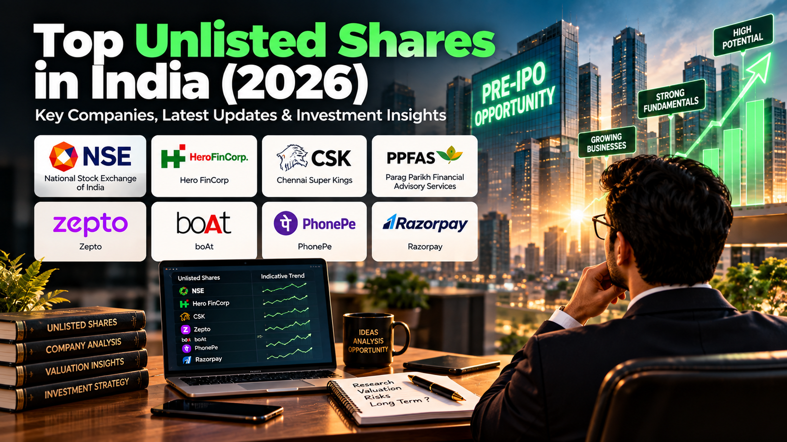 Top Unlisted Shares in India to Watch: NSE, Hero FinCorp, CSK, PPFAS and More